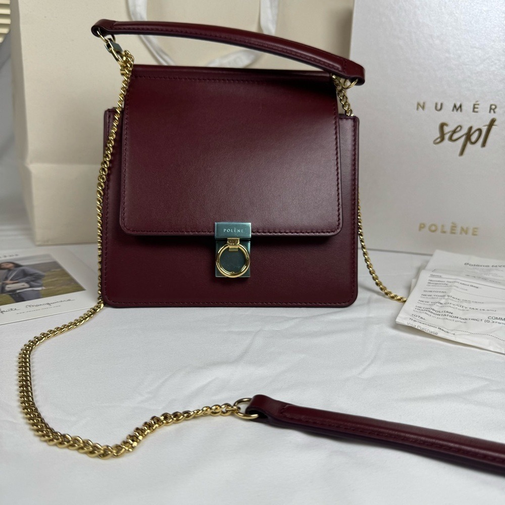 Polène Numéro Sept Mini in Burgundy NEW